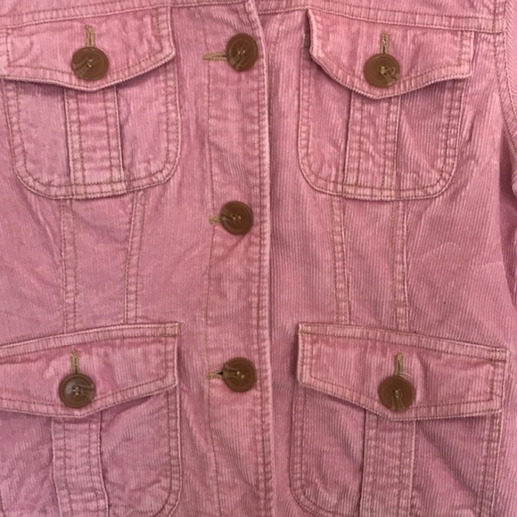❌SOLD❌PINK VINTAGE TULLE CORDUROY BUTTON UP JACKET - Picture 8 of 10